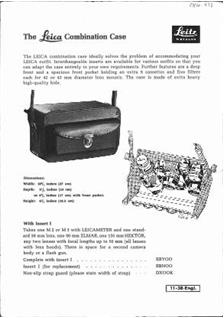 Leica Misc manual. Camera Instructions.